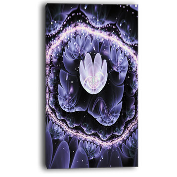 "Shiny Fractal Flower With Bokeh Effect" Large Canvas Print, 20"x40"