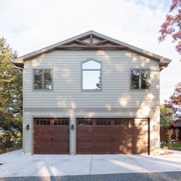 Garage with Second Floor Addition and Home Remodel