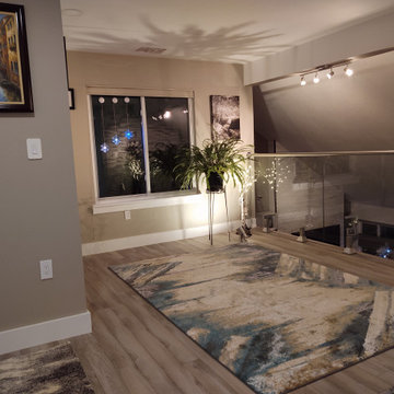 Loft creation, aluminum and glass railing