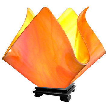 Jezebel Radiance Large Flame Vase Lamp, Tangerine