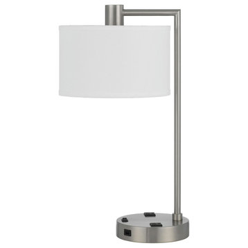Brushed Steel Metal Roanne, Desk Lamp