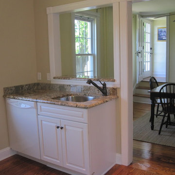 Farm Kitchen with rustic wood floors