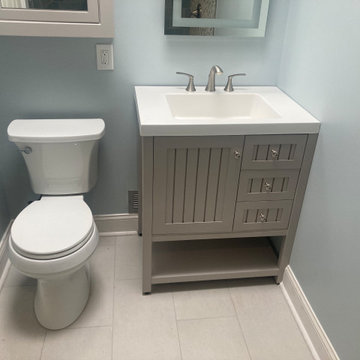 Bathroom remodel with expansion