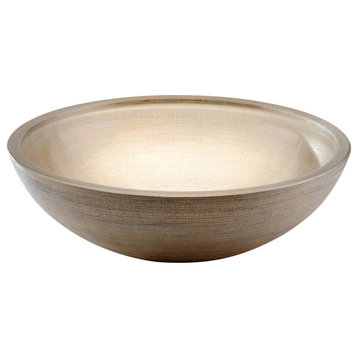 Gala Glass Vessel Sink, Gold and Silver