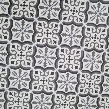 Close up of bathroom floor tile