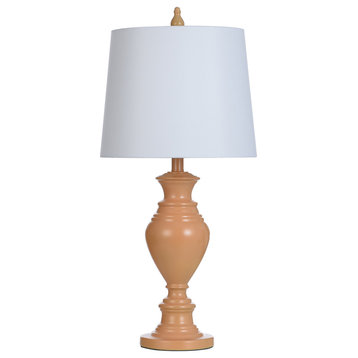 Cameron | 28" Traditional Vega Table Lamp with a White Hardback Shade | Rotary
