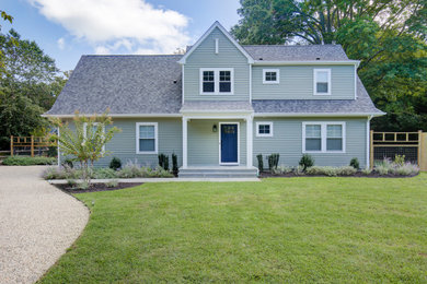 Inspiration for a transitional exterior home remodel in New York