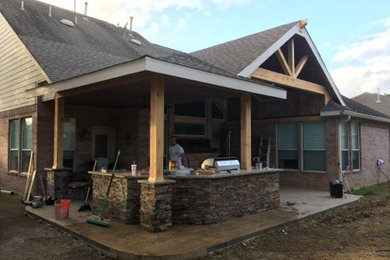 Patio cover and outdoor kitchen