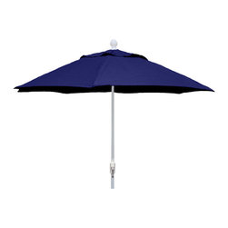 FiberBuilt Umbrellas LLC - 9 Foot Navy Blue Patio Umbrella with White Finish - Outdoor Umbrellas