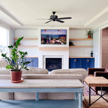 Custom Kitchen Remodel with Blue Cabinets