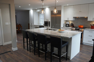 Example of a transitional kitchen design in Vancouver