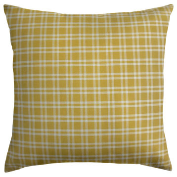 The Pillow Collection Yellow Bissonette Throw Pillow, 26"x26"