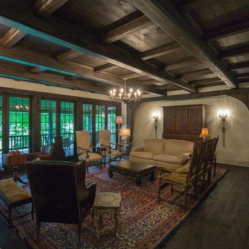 White Oak Beamed Living Room