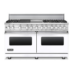 Viking 60" Pro-style Dual-fuel Range, White Natural Gas | VDSC5606GQWH - Gas Ranges And Electric Ranges