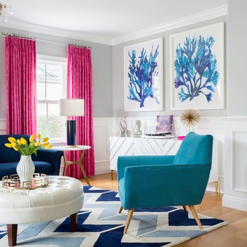 Chic and Playful Silver Lake Living Room