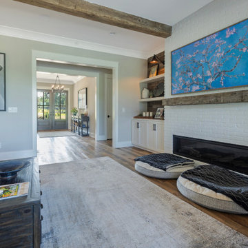 Original Face Skip Planed Reclaimed Oak Solid Plank Flooring, Barnwood Wall Plan