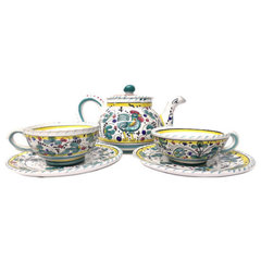 Royalty Porcelain 7pc Mini Tea Cup Set, Cups and Teapot, Vintage Russi