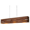Aeris 54 - LED Linear Pendant, Wood: Oiled Walnut, Brushed Aluminum