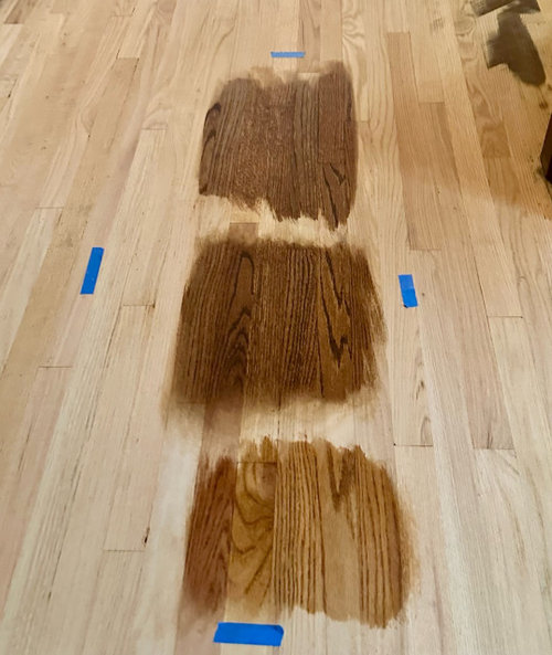 Hardwood floor stain on red oak