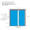 72"x80" 1 Lite Frosted Right-Hand Inswing Primed Fiberglass Door, 4-9/16"