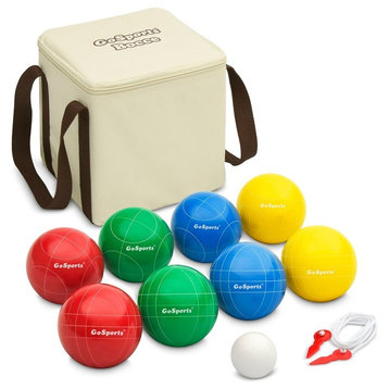 GoSports Backyard Bocce Set with 8 Balls, Pallino and Case  90mm Size