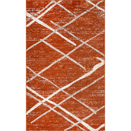 Nuloom Thigpen Contemporary Area Rug, Dark Orange 4'x6'