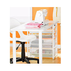 elfa Mesh Component Desk with Rounded Edge - Desks And Hutches