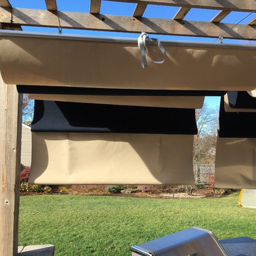 Infinity Canopy Linen and Marine Blue Sunbrella Canopy