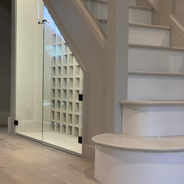 New Staircase | 2-Tone Painted with Glass & Wine Storage | Market Harborough