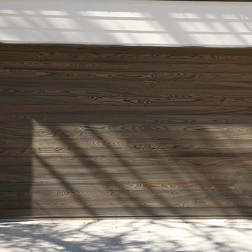 Real wood overhead garage doors