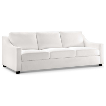 Garcelle2 Piece Sofa and Loveseat Stain-Resistant Fabric Set, White