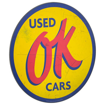 Chevrolet Ok Used Cars Oversized Metal Sign, 40