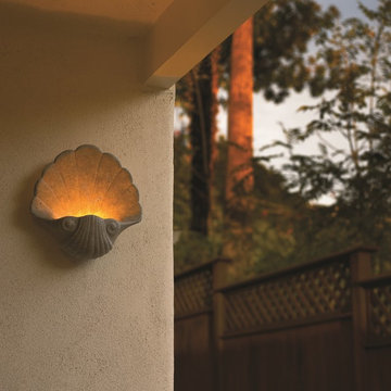 Ambiance Shell Light Splash Wall Sconce, Mocha Travertine