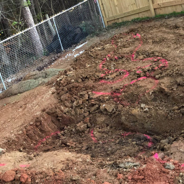 Backyard water feature, how to use the lay of the land to your advantage!