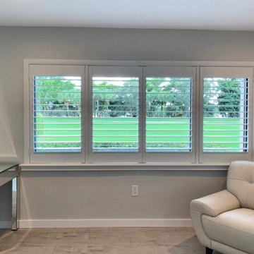 Clear View Hidden Tilt Shutters — Modern Home, Palm City, FL