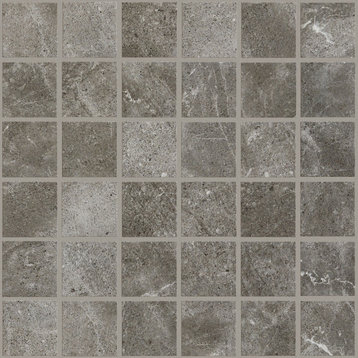 Shaw CS97Q Oasis - 13" x 13" Square Mosaic Floor and Wall Tile - - Dark Gray