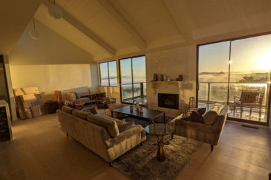 Living room - coastal living room idea in San Francisco