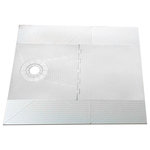 Trugard Direct - 56" x 60" TruSlope Pre-formed Shower Tray - OFF-SET - TruSlope Pre-formed Shower Tray is a prefabricated substrate, made of expanded polystyrene foam, for use in conjunction with the Vapor-shield waterproofing membrane. The TruSlope Shower Tray is specifically designed to accept the Trugard Drain and is available in 48" x 48" (122 x 122 cm), 32" x 60" (81 x 152 cm), 56" x 60" (142 x 152 cm), and 72" x 72" (183 x 183 cm) sizes.