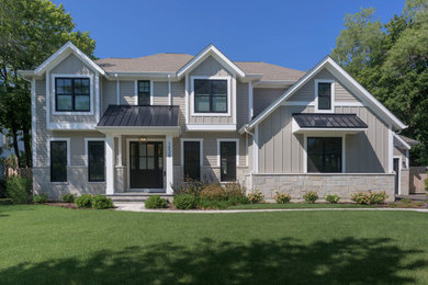 Example of a minimalist home design design in Chicago