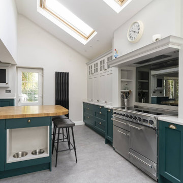 Classic green shaker kitchen in Thame