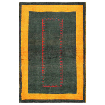 Pasargad Tribal Collection Hand-Knotted Lamb's Wool Area Rug- 3' 4" X  5' 1"