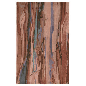 Weave & Wander Nakita Rug, Copper/Dusty Pink/Turquoise, 8ft x 10ft Rug