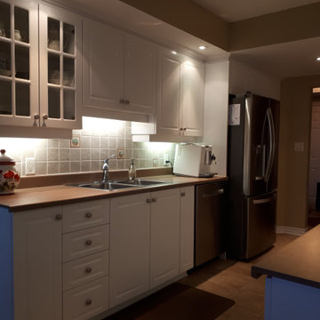 Monochromatic Galley Kitchen