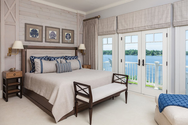 coastal chic style for a guest room with water views