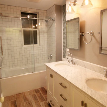 Eclectic Sloans Lake Master Bathroom & Custom Closet Design