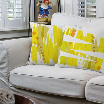 Brushstroke Throw Pillows