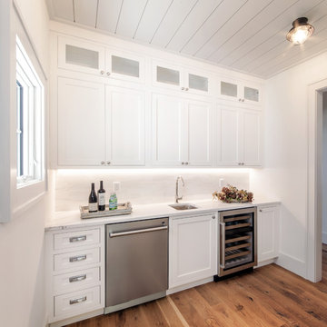 Kathleen's Medallion Inset, Santa Cruz, White Kitchen