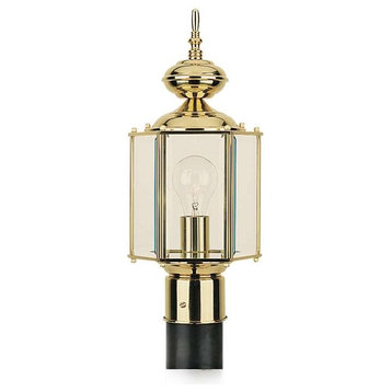 Classico 16" Outdoor Post Light in Polished Brass