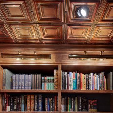 Rotating Hidden Bed - Oiled Walnut Library