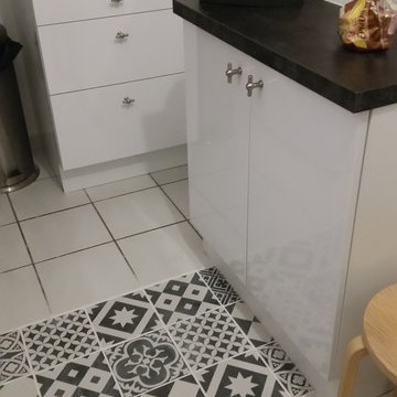 Cuisine d'un petit appartement bordelais